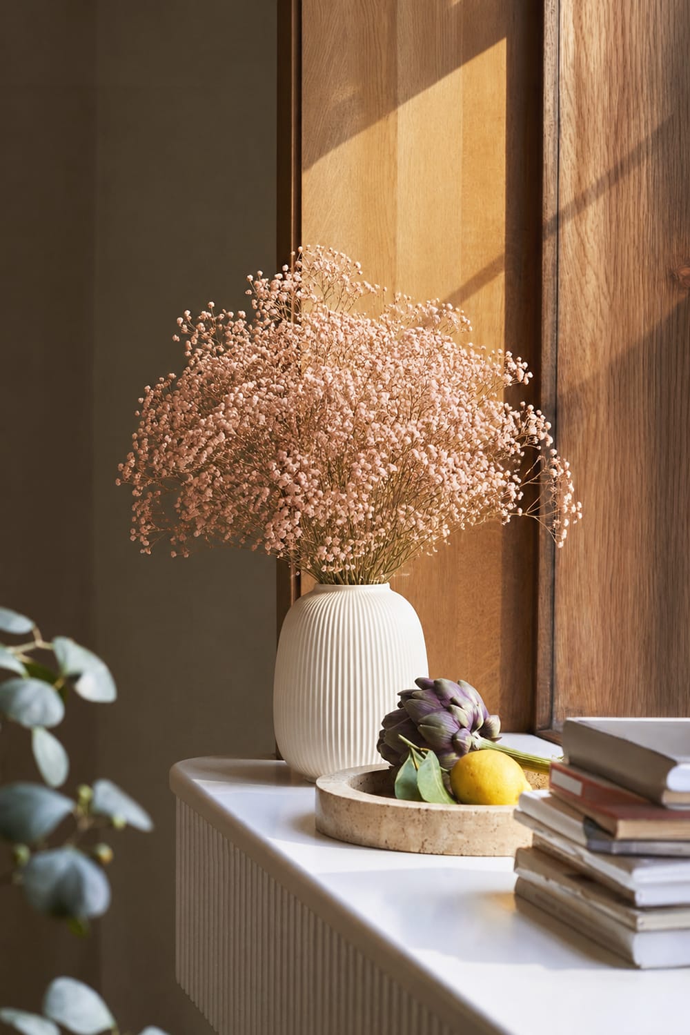 Mazzo di gypsophila rosa chiaro