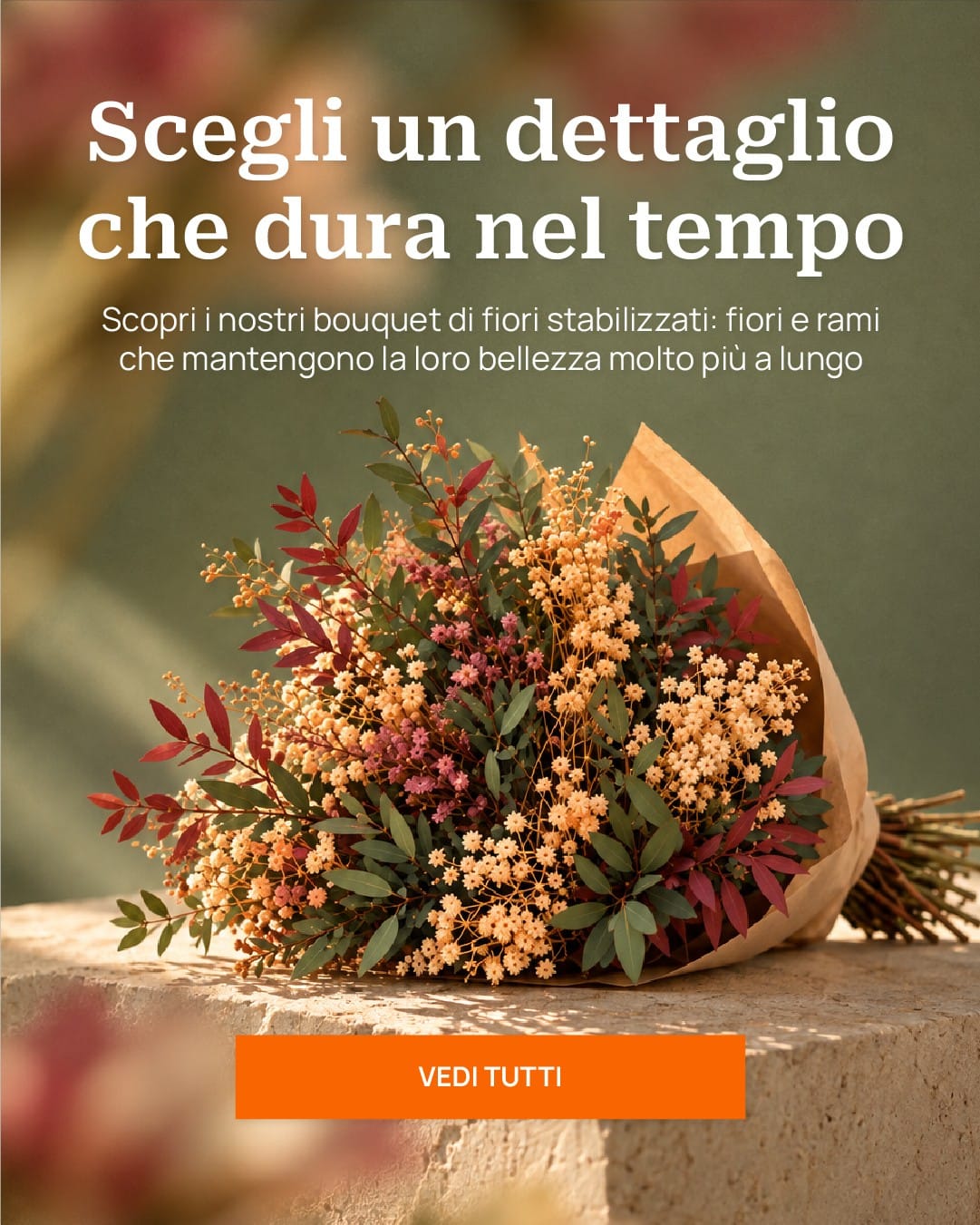 Scegli un dettaglio che dura nel tempo - Bouquet stabilizzati